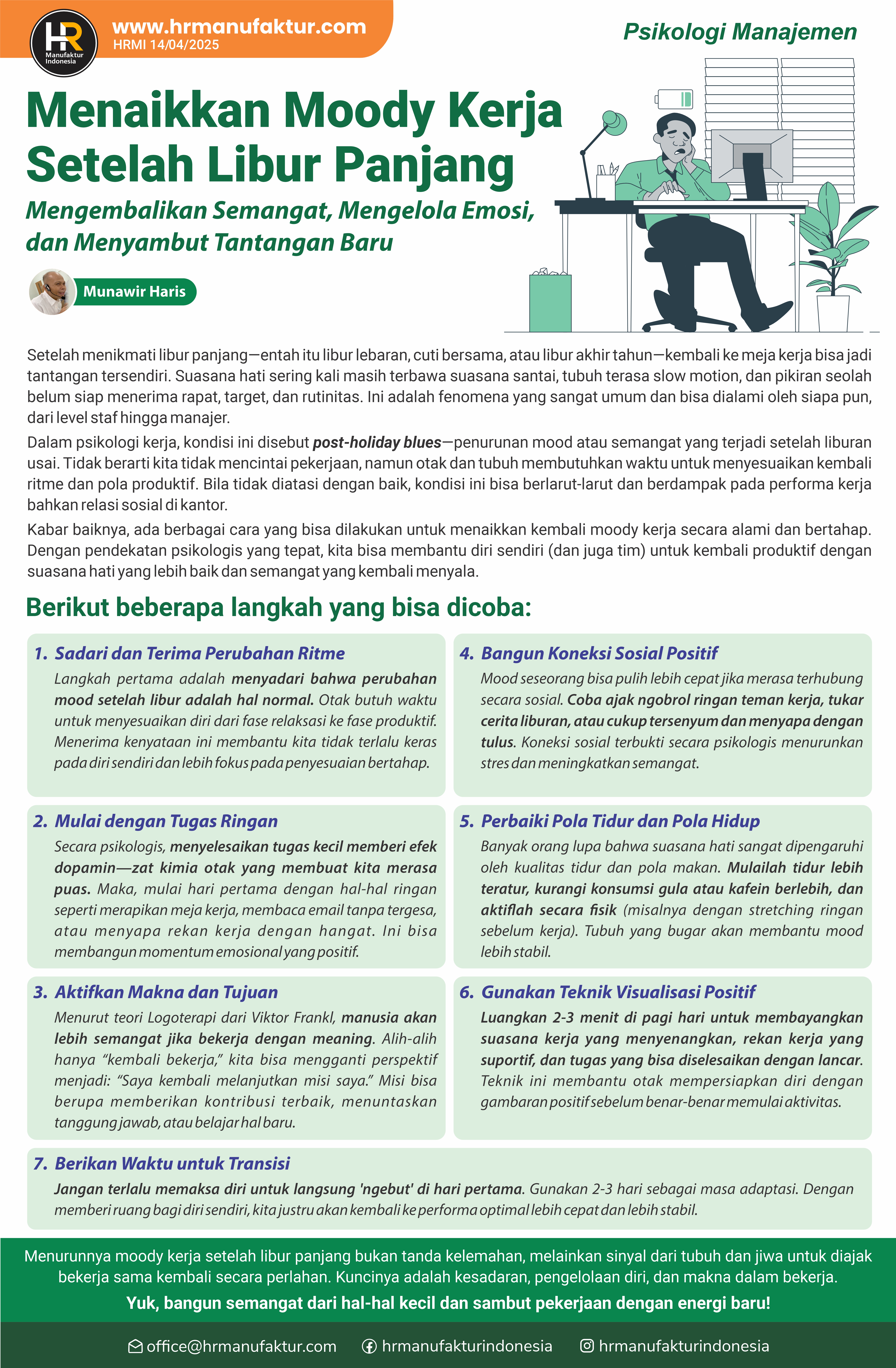 101 Menaikkan Moody Kerja Setelah Libur Panjang