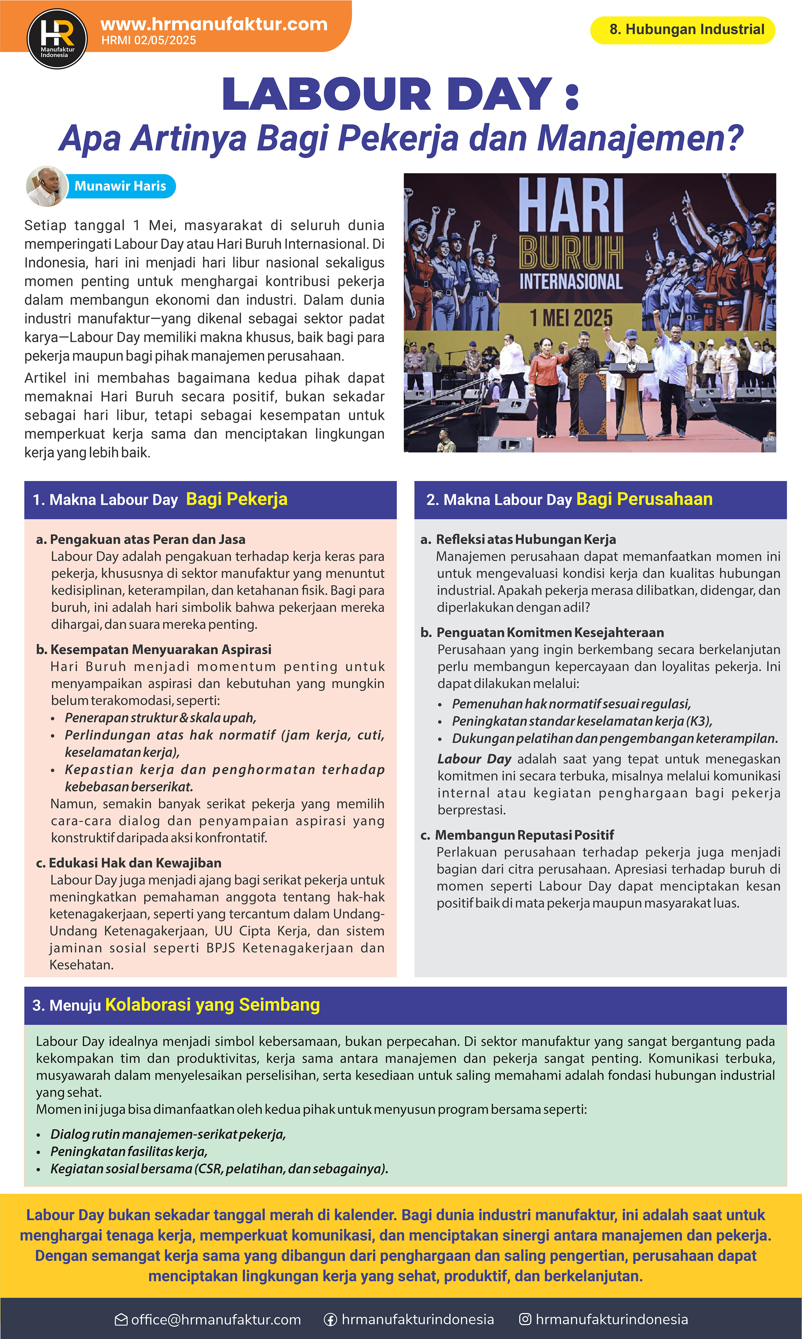 110 Labour Day di Industri Manufaktur