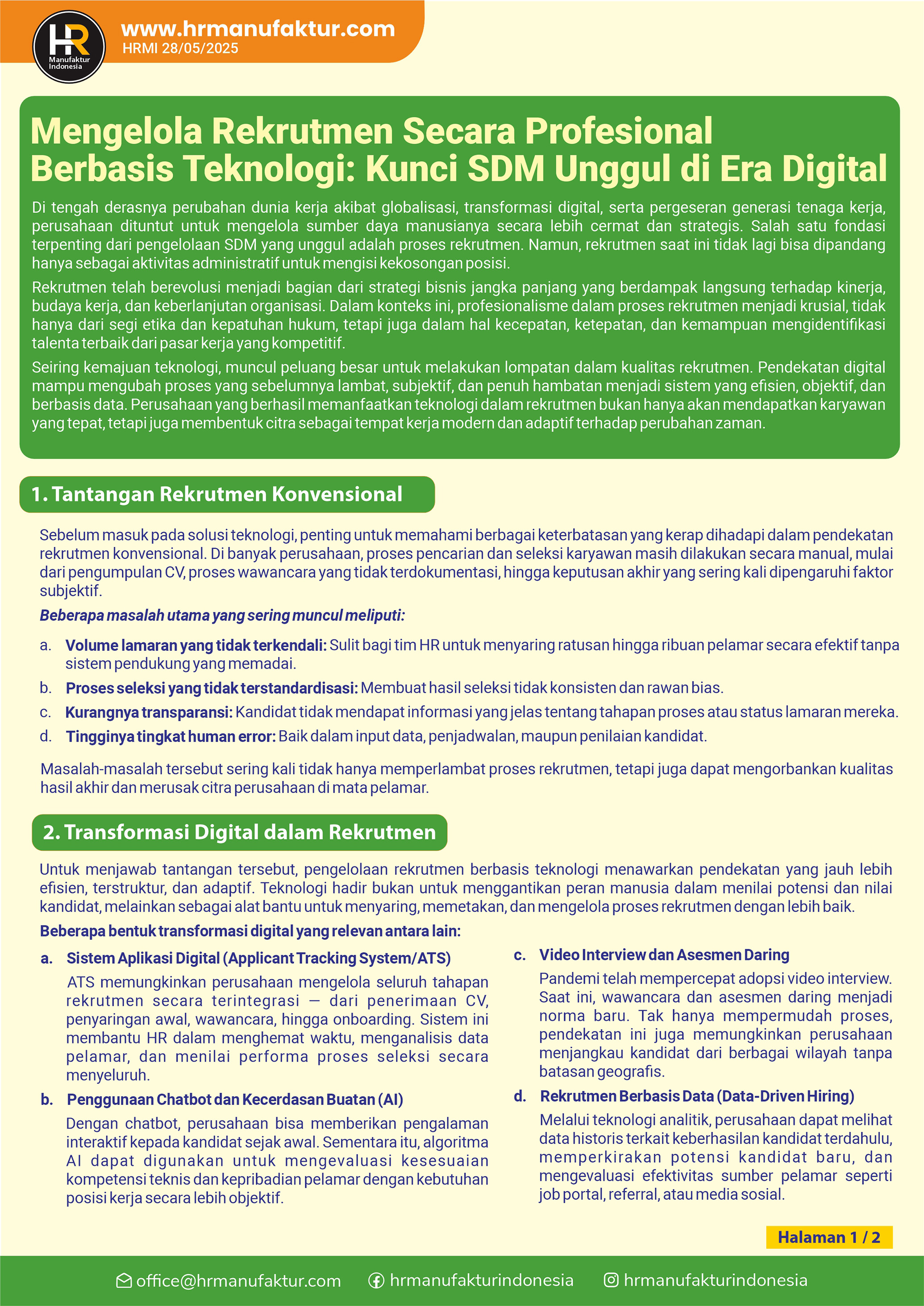 118 Mengelola Rekrutmen Secara Profesional Berbasis Teknologi - 1