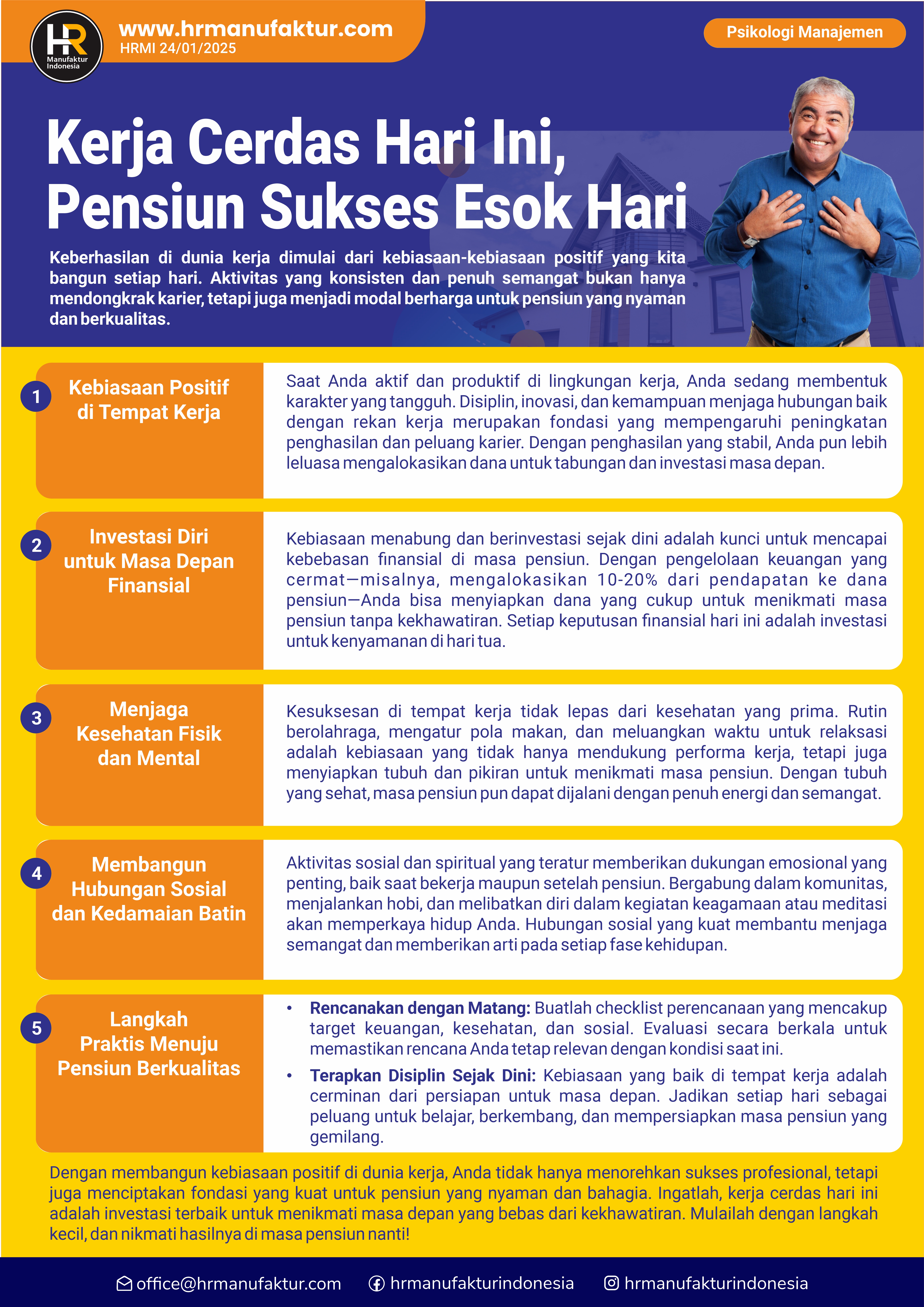 84 Kerja Cerdas Hari Ini, Pensiun Sukses Esok Hari