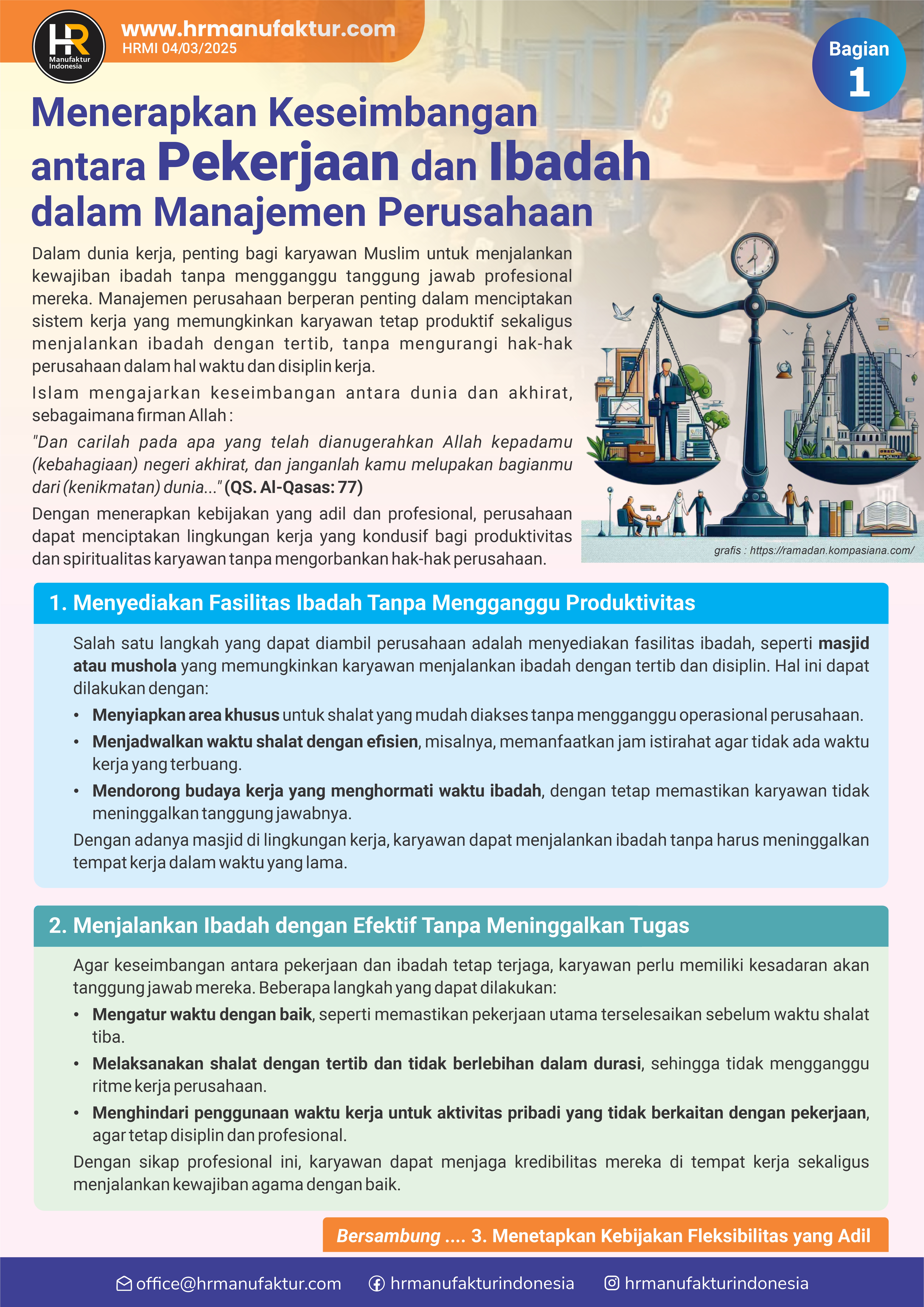 86 Menerapkan Keseimbangan antara Pekerjaan dan Ibadah dalam Manajemen Perusahaan
