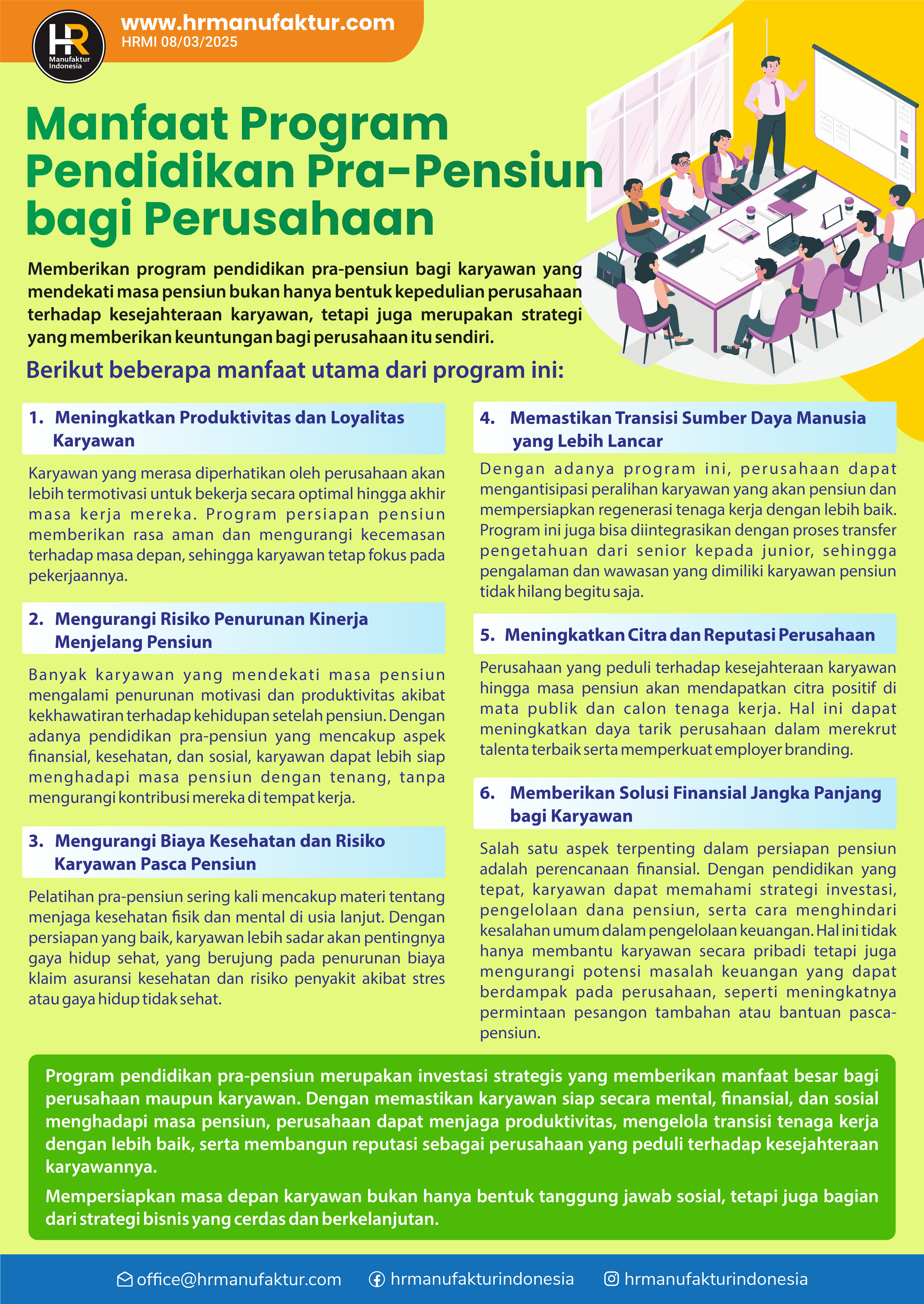 88 Manfaat Program Pendidikan Pra-Pensiun bagi Perusahaan