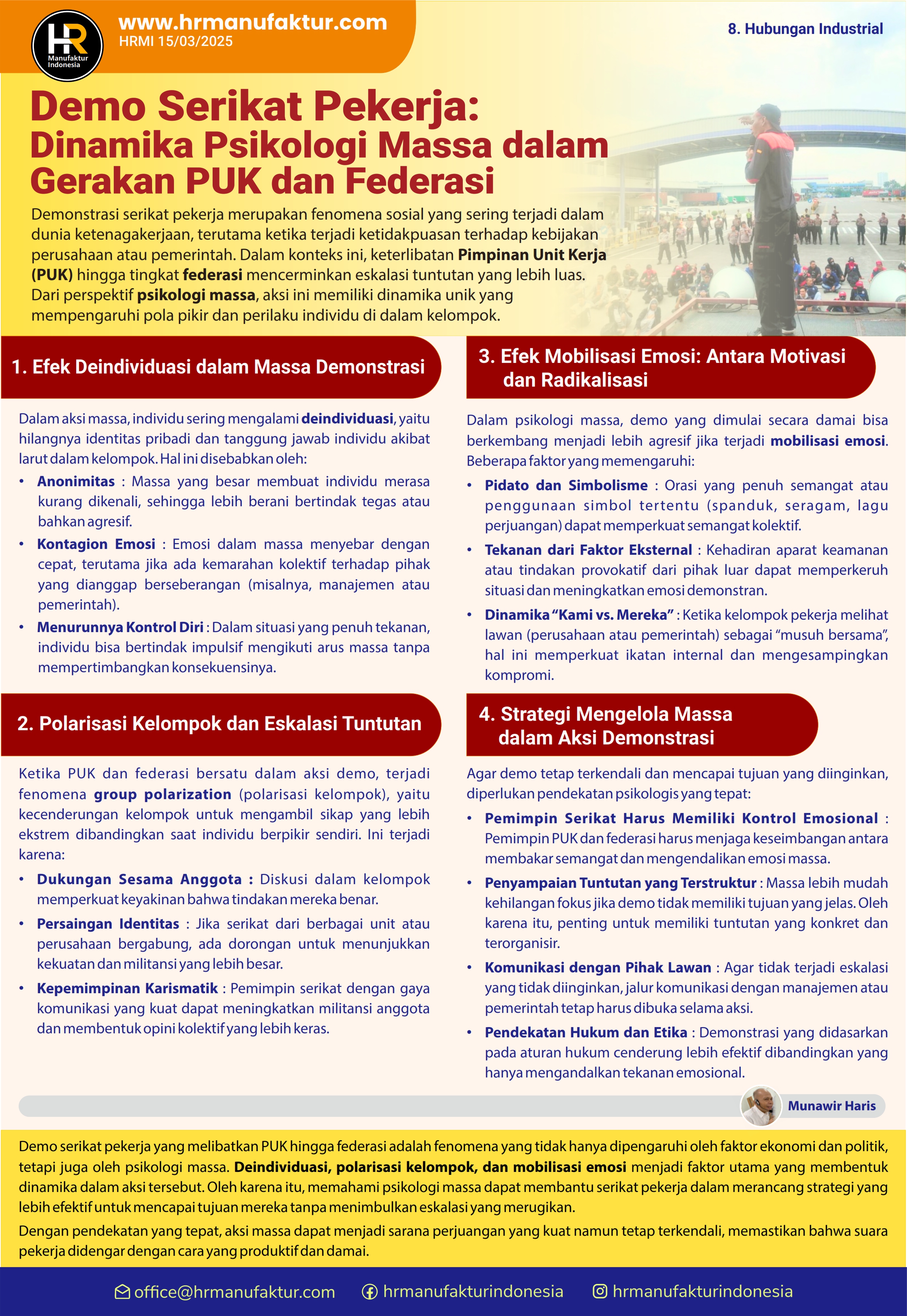 91 Demo Serikat Pekerja, Dinamika Psikologi Massa dalam Gerakan PUK dan Federasi_001