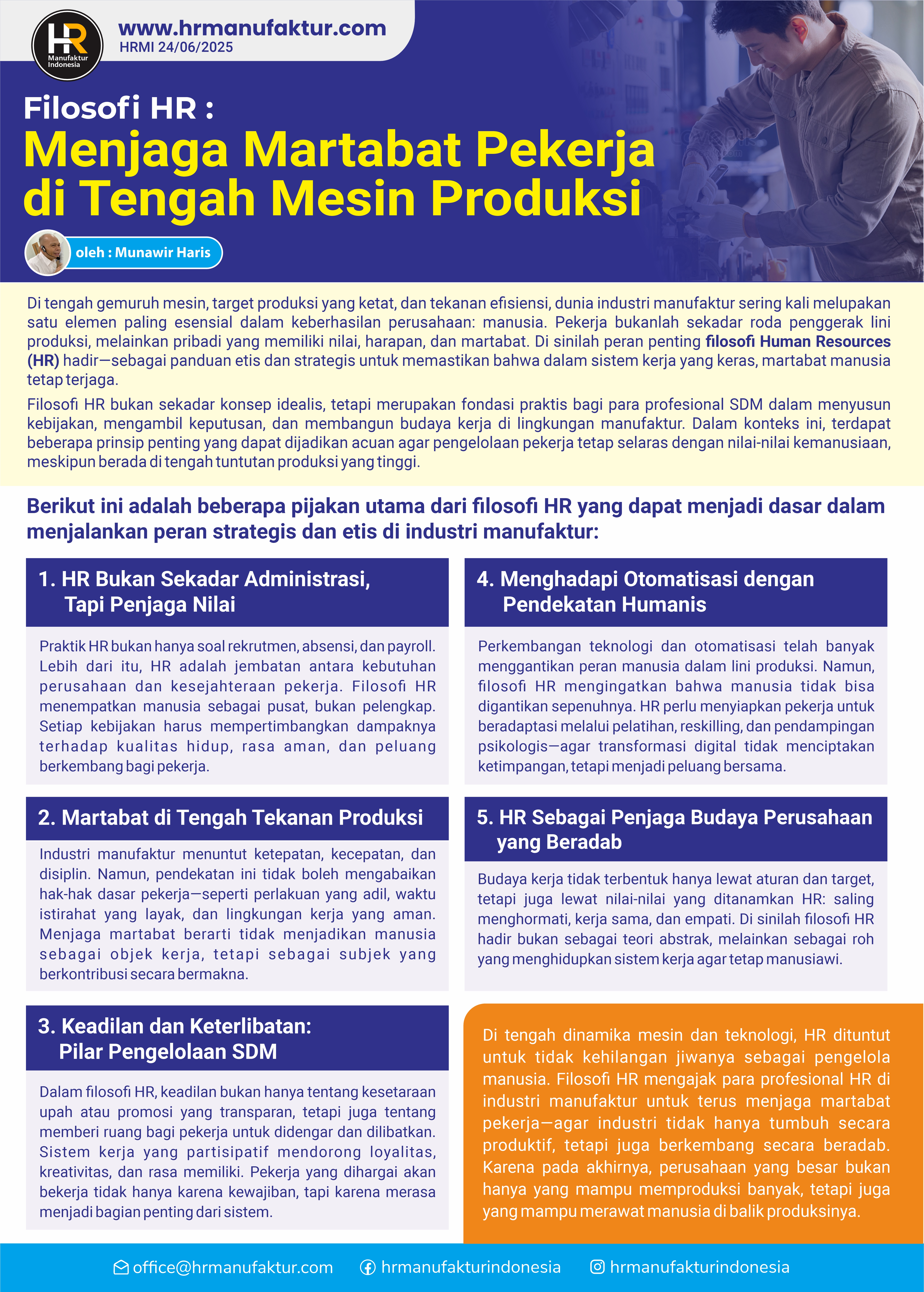 131 Filosofi HR - Menjaga Martabat Pekerja di Tengah Mesin Produksi (1)